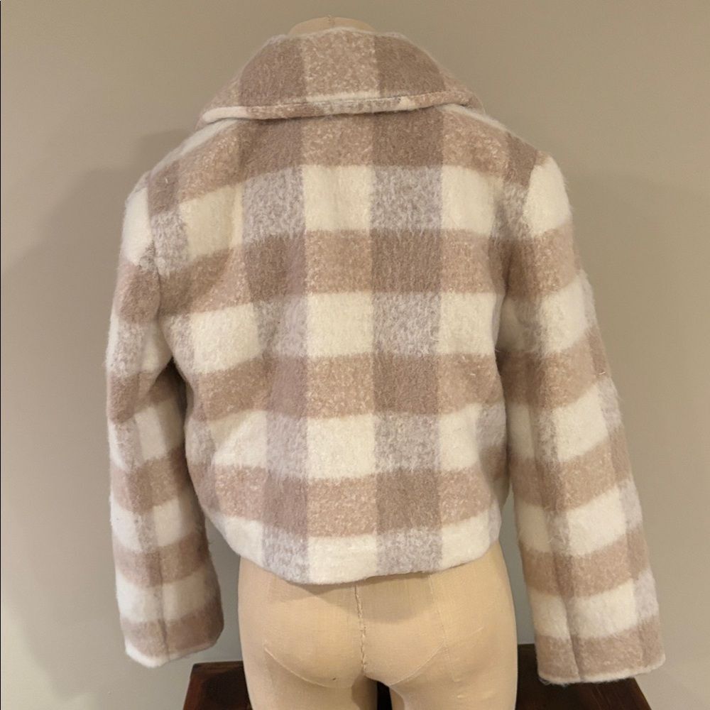 NWT BANANA REPUBLIC PLAID BOUCLE CROPPED JACKET SIZE S PETITE - Picture 5 of 12